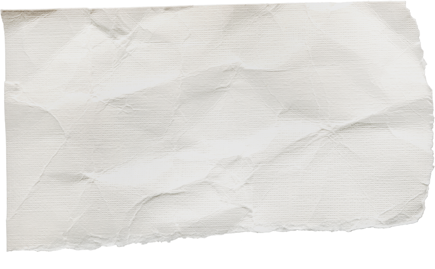 Scrap of Crumpled White Paper