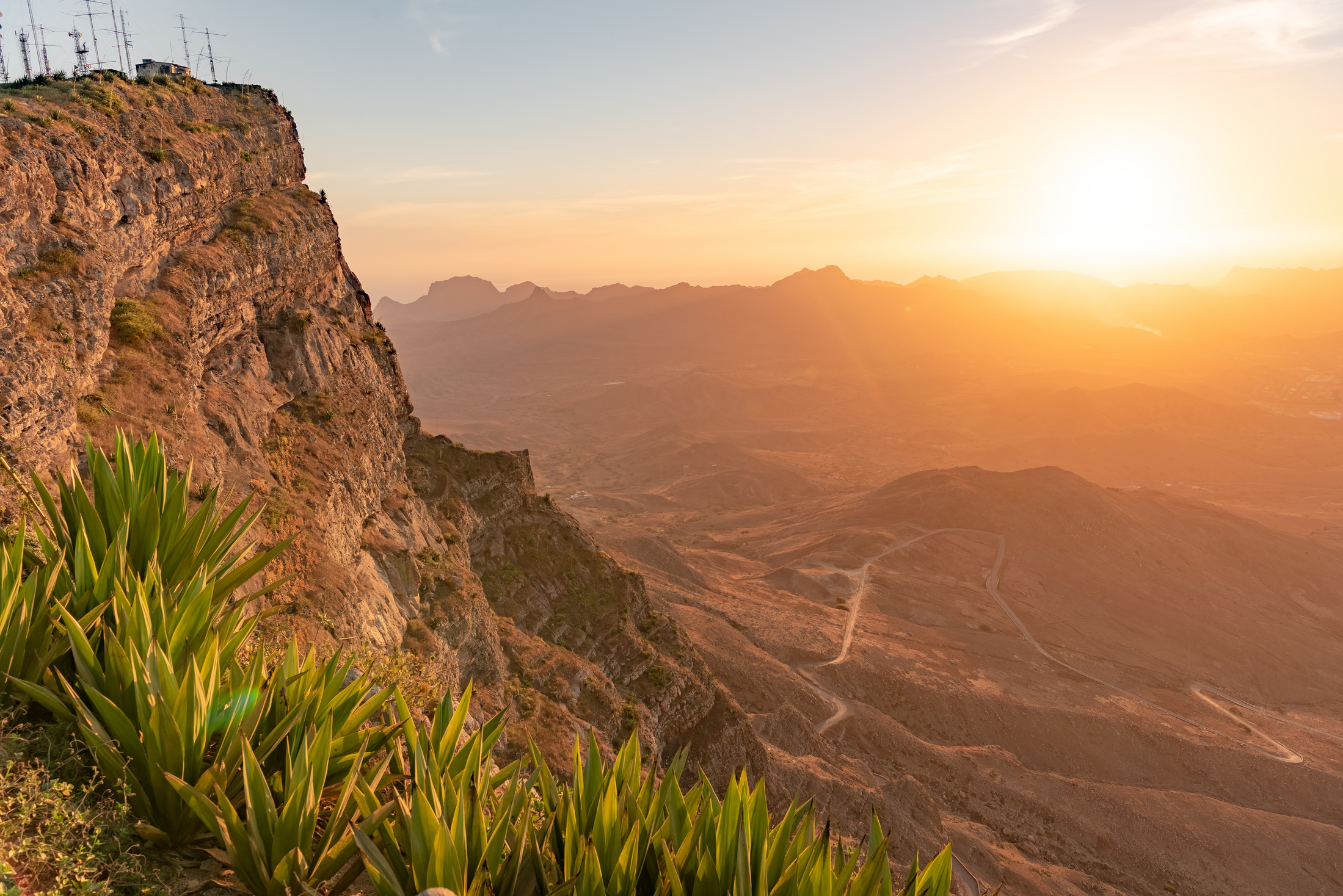 Sunset Monte Verde Mindelo Sao Vicente Cape Verde