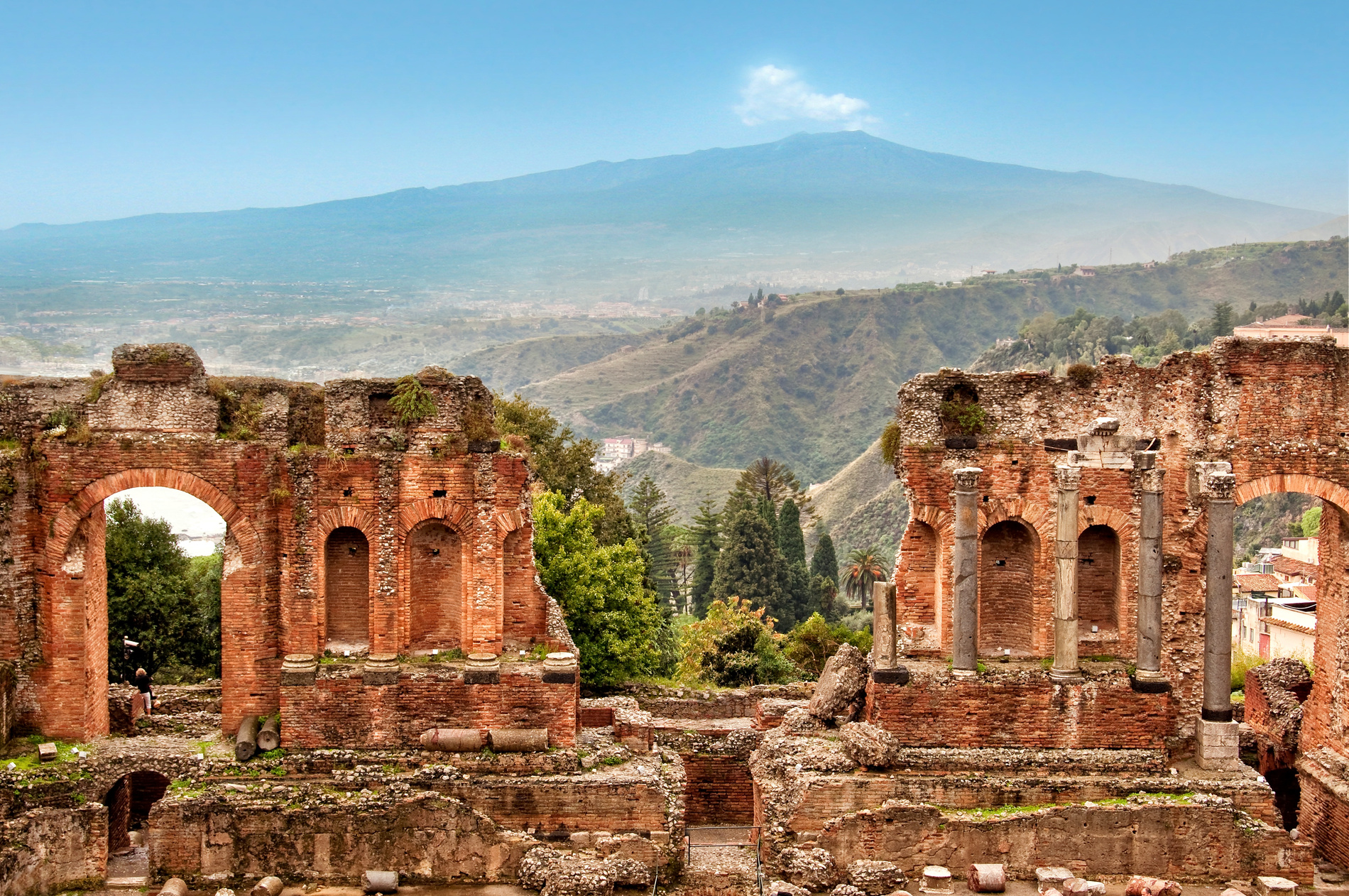 Roman theater of Taormina, Sicily, Italy