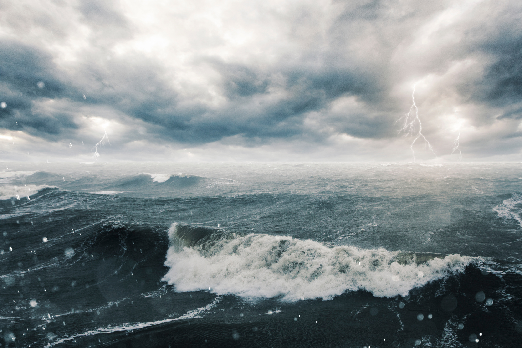 Stormy Sea and Clouds