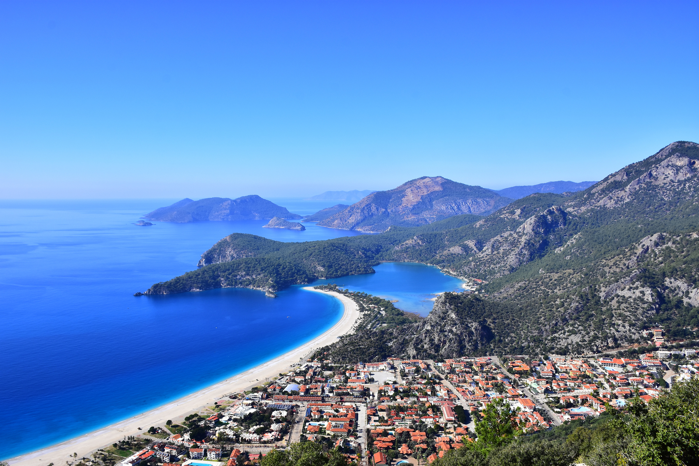 Aerial View of Oludeniz in Mugla Province, Turkey